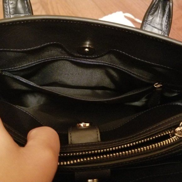 Coach Swagger Frame Satchel in Denim Crocodile-Embossed - Picture 15 of 16